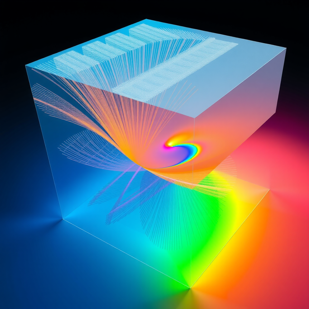 3D visualization of latent space manifold showing semantic directions and interpolation paths in a stable video diffusion model, with color-coded vectors representing different attributes like motion, style, and content features